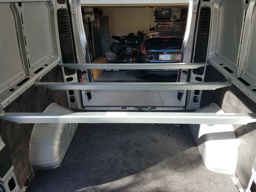 2x Beam Camper Van Twin Bed Central Support Adjustable 55" to 79" Sleeper