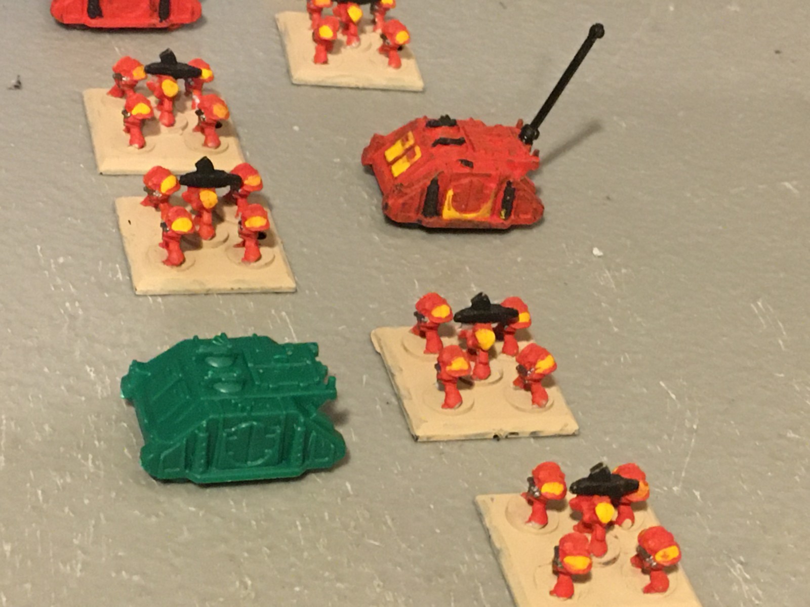 A39675 WARHAMMER EPIC 40K SPACE MARINES DEVASTATOR DETACHMENT MOSTLY PAINTED GW