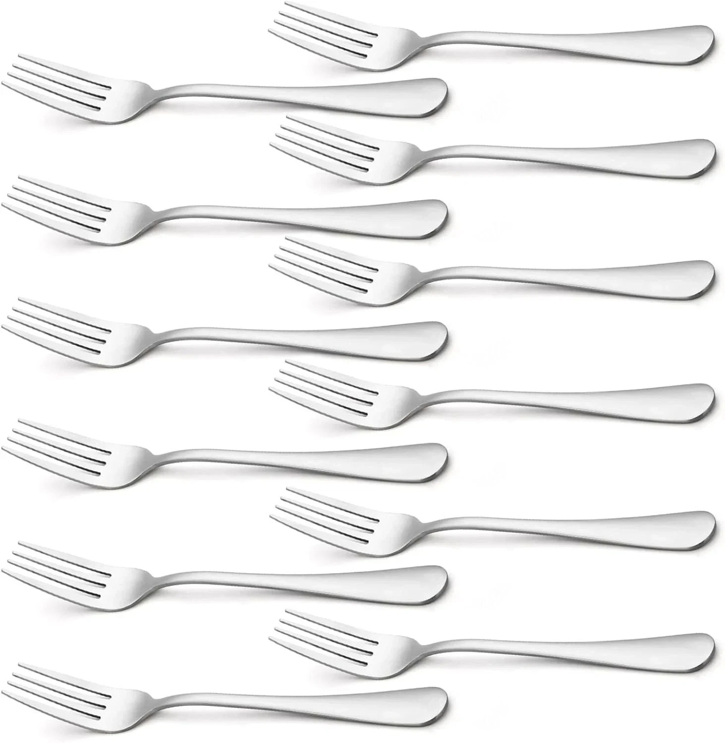 Heavy Duty Dinner Forks 18/10 Stainless Steel Salad Table Fork Set of 12 Flatwar