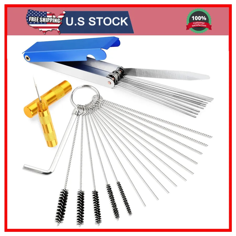 Valchoose Carburetor Cleaning Kit 28 Piece Set for Motorcycle ATV Welder Airb...