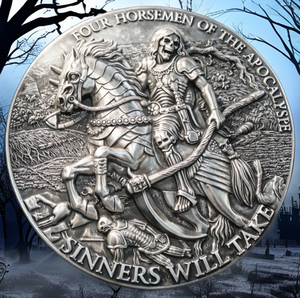 🔥St Francis vs The Four Horsemen of the Apocalypse Pale Horse of Death Coin
