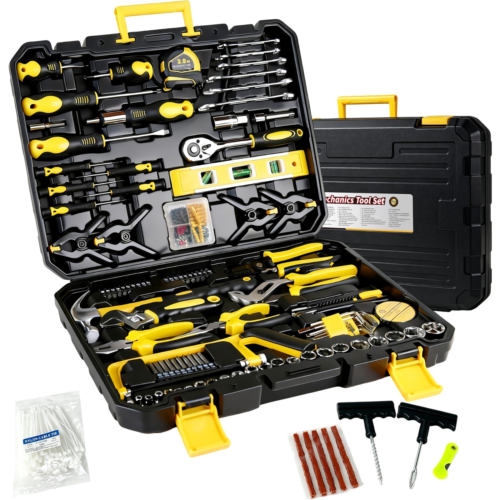Stainless Steel 436PCS Hand Tool Set Black Case for Home DIY and Repair Work