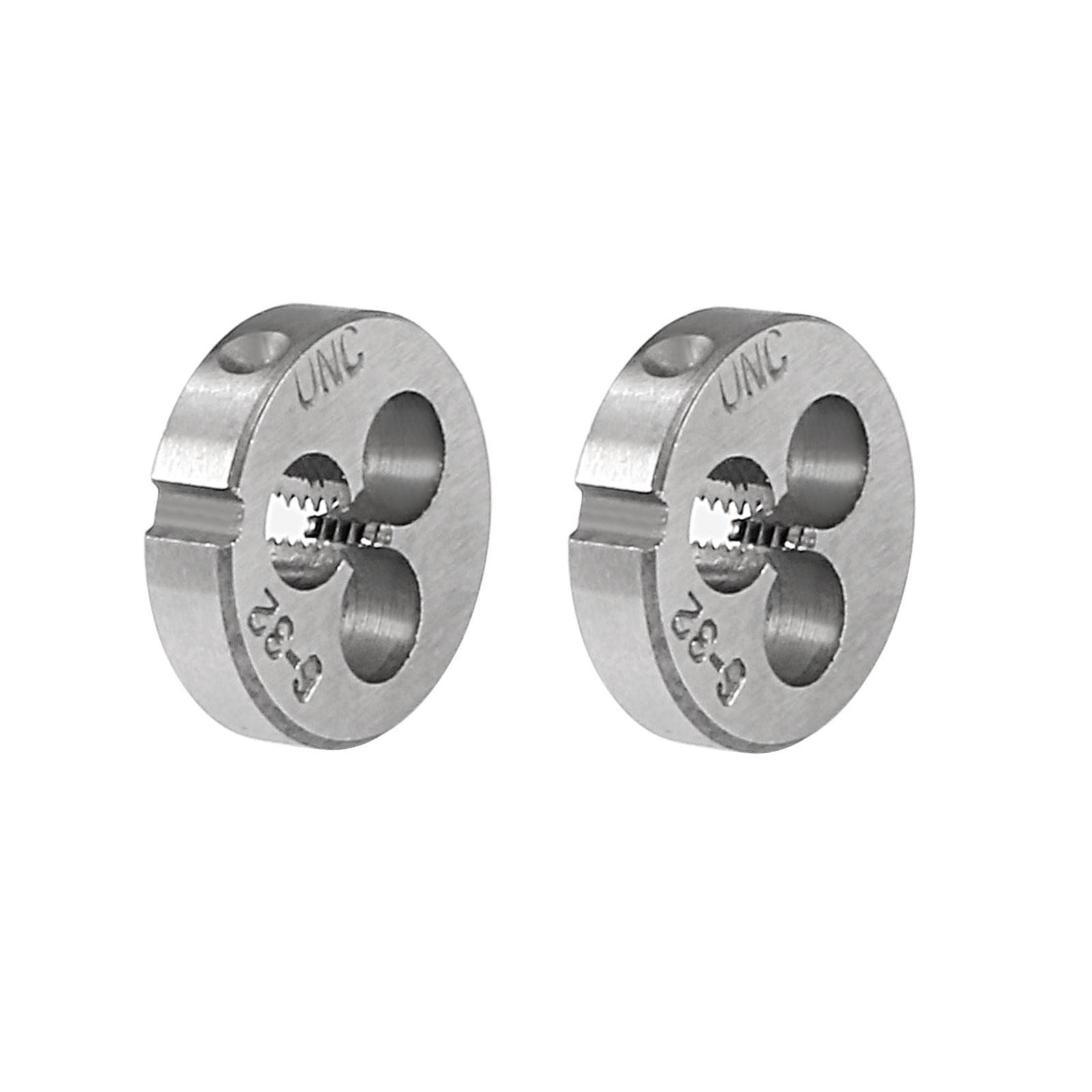 6#-32 UNC Round Dies Machine Thread Threading Dies 0.8" OD Steel 2pcs