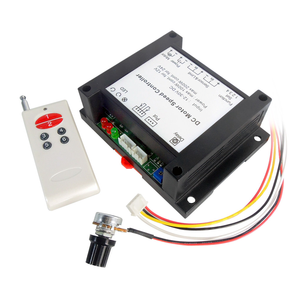 12-30V 200W DC Motor Speed Controller PWM HHO RC Linear Governor Remote Control