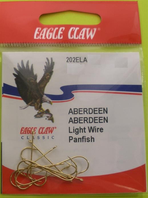 Eagle Claw 202ELA #6 10Ct  Gold Aberdeen Hooks
