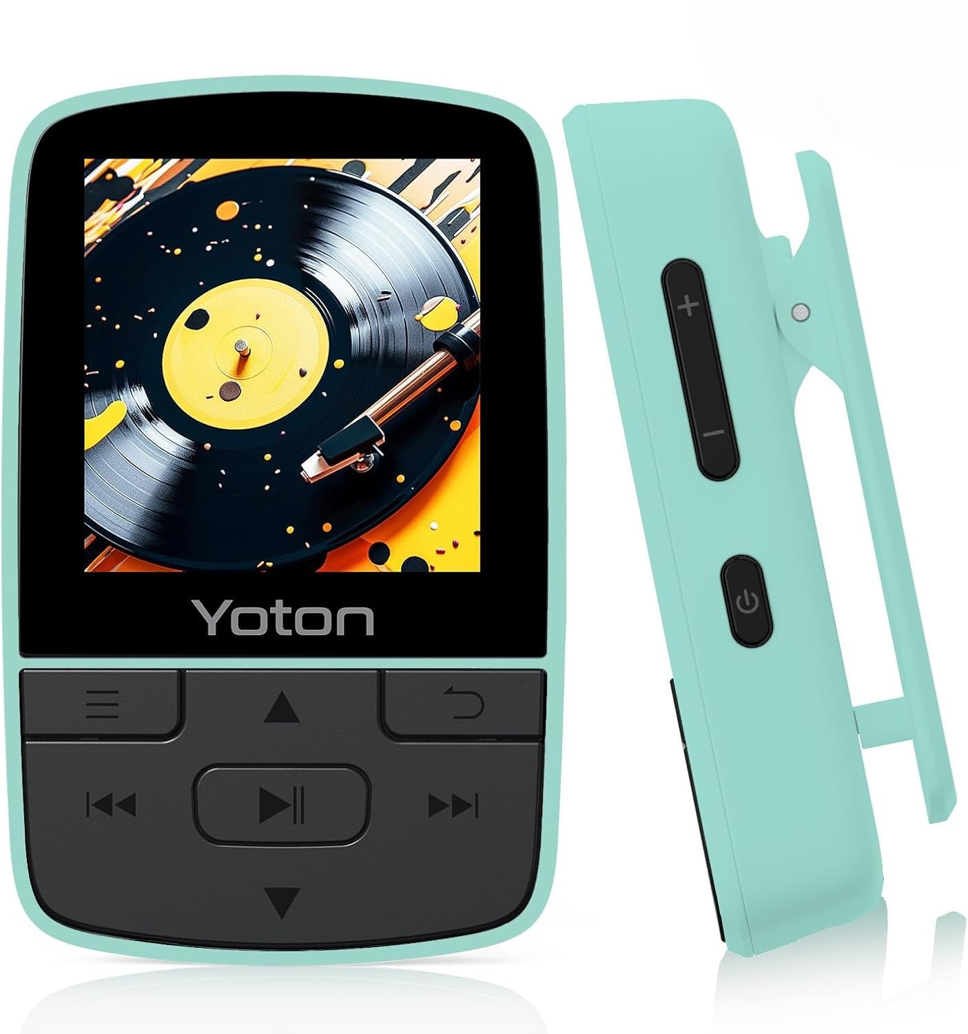 Yoton MP3 Player with Bluetooth, Max 64GB, HiFi, Green, TF Card Required Green