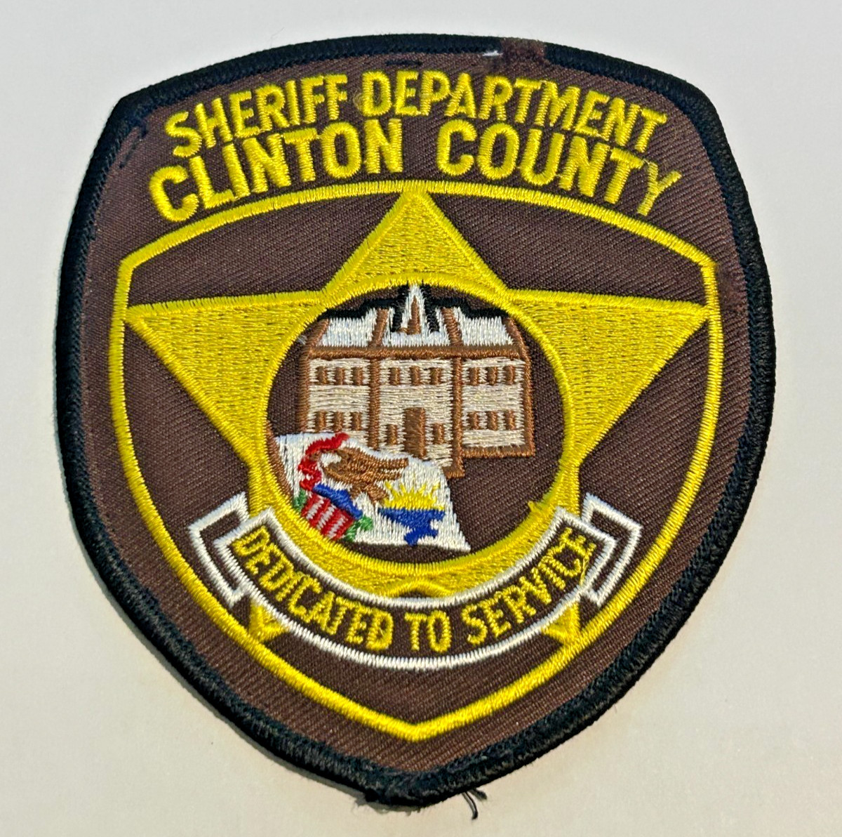 Vintage Clinton County Illinois Sheriff Patch Uniform Take Off