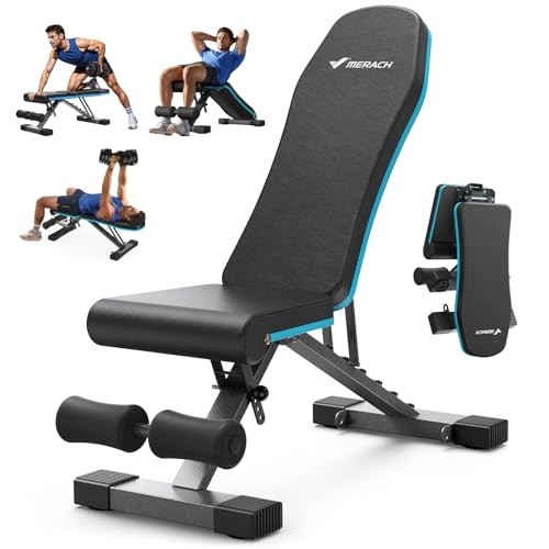 Foldable Weight Bench for Gym - 990 LBS Adjustable - Foldable