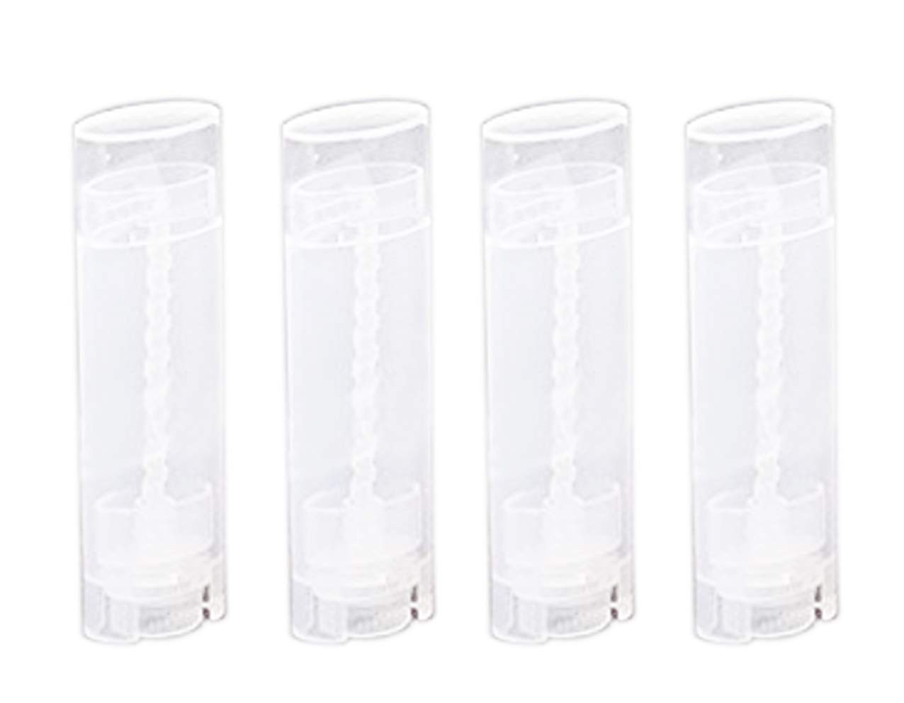 CTKcom 100 Pcs Oval Lip Balm Tubes With 100 Count (Pack of 1), Clear