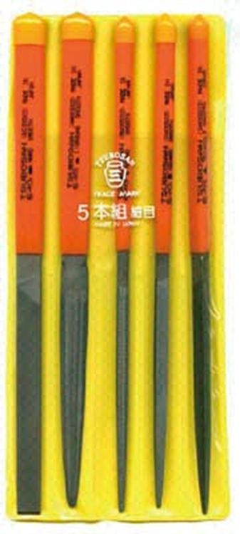 Tsubosan Set File 5 Pcs Fine Particle St00503 # New Japan Smooth Made In