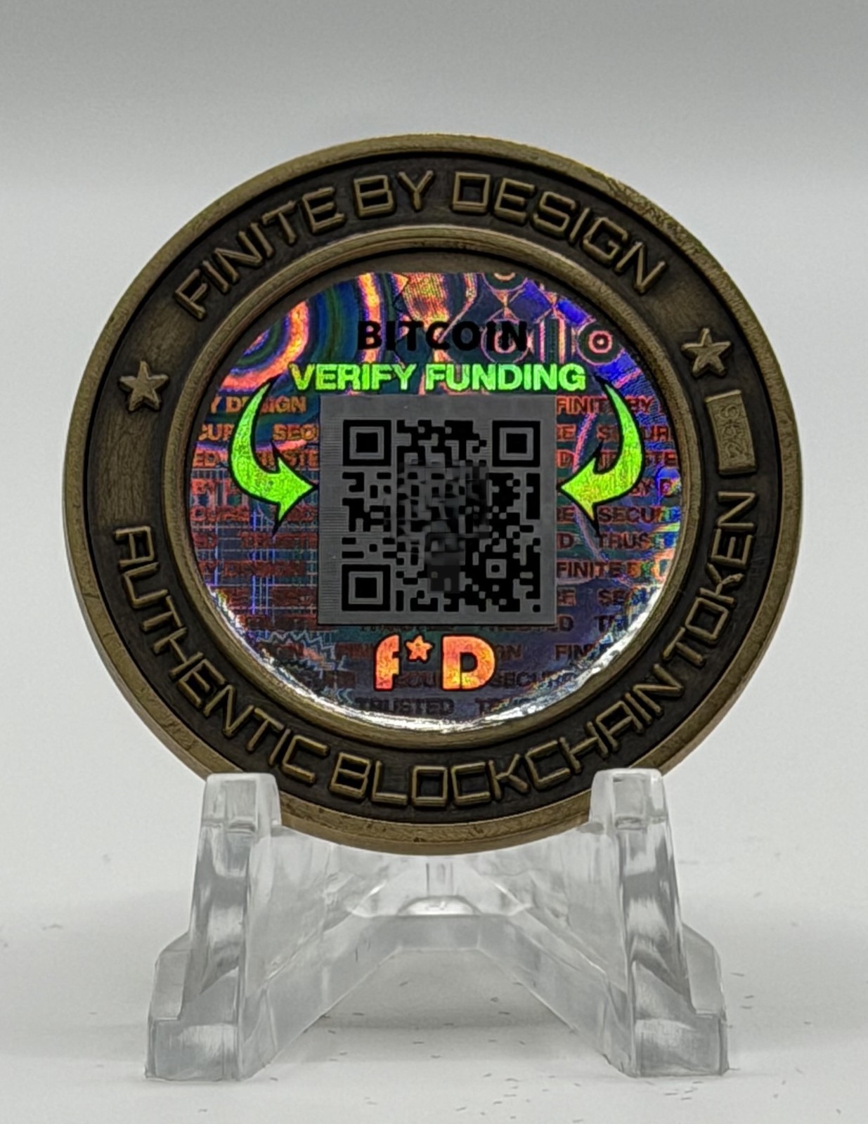 Bitcoin Physical Coin Crypto Cold Storage Wallet BTC Collectible