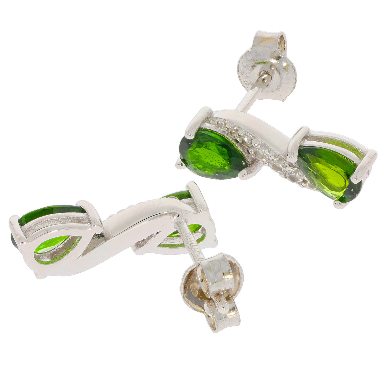 Sterling Silver Semi Mount Earrings Setting Pear PE 6X4mm