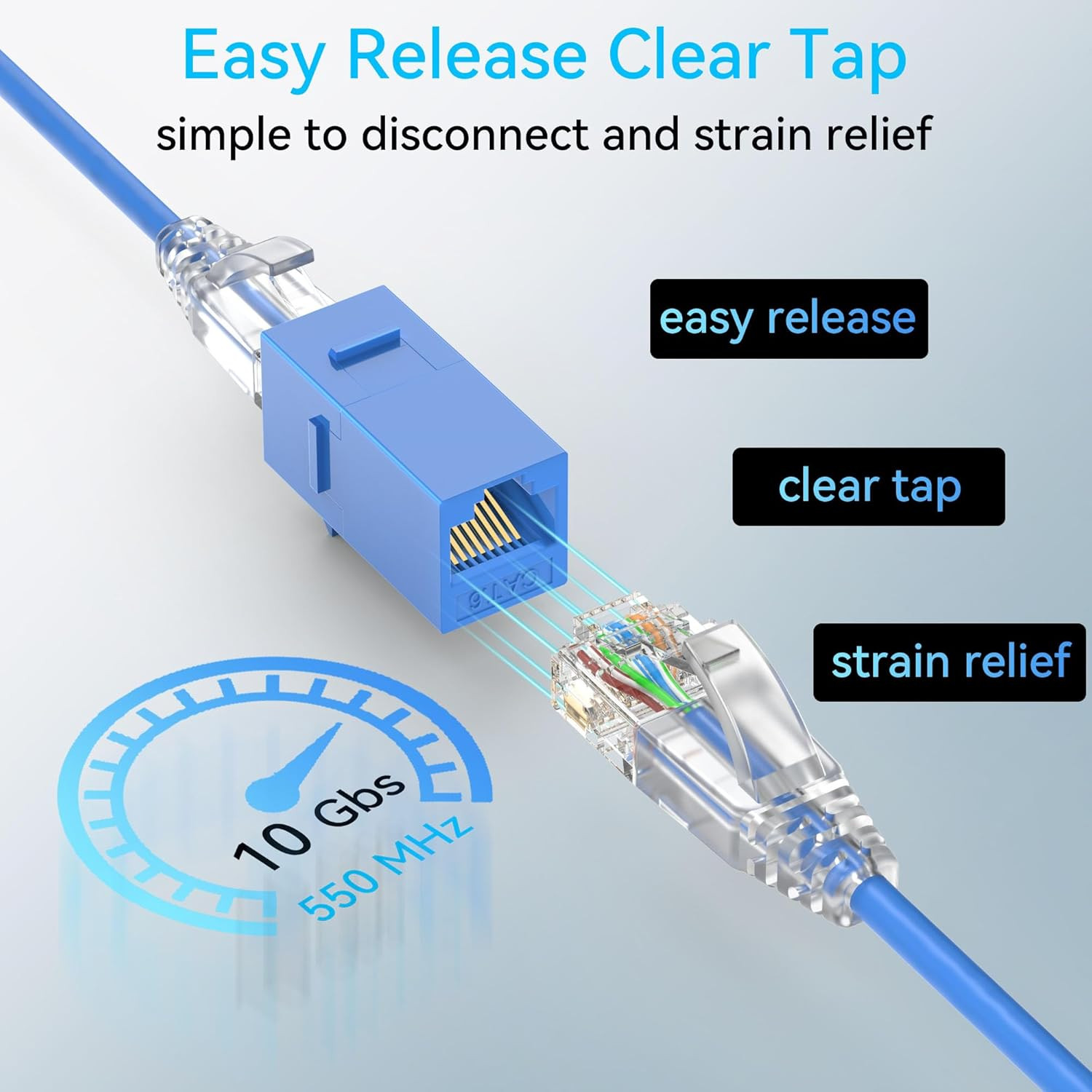 Cat6a Patch Cables Slim 0.5ft (24 Pack), Flexible Cat6 Ethernet Patch Cable 10G