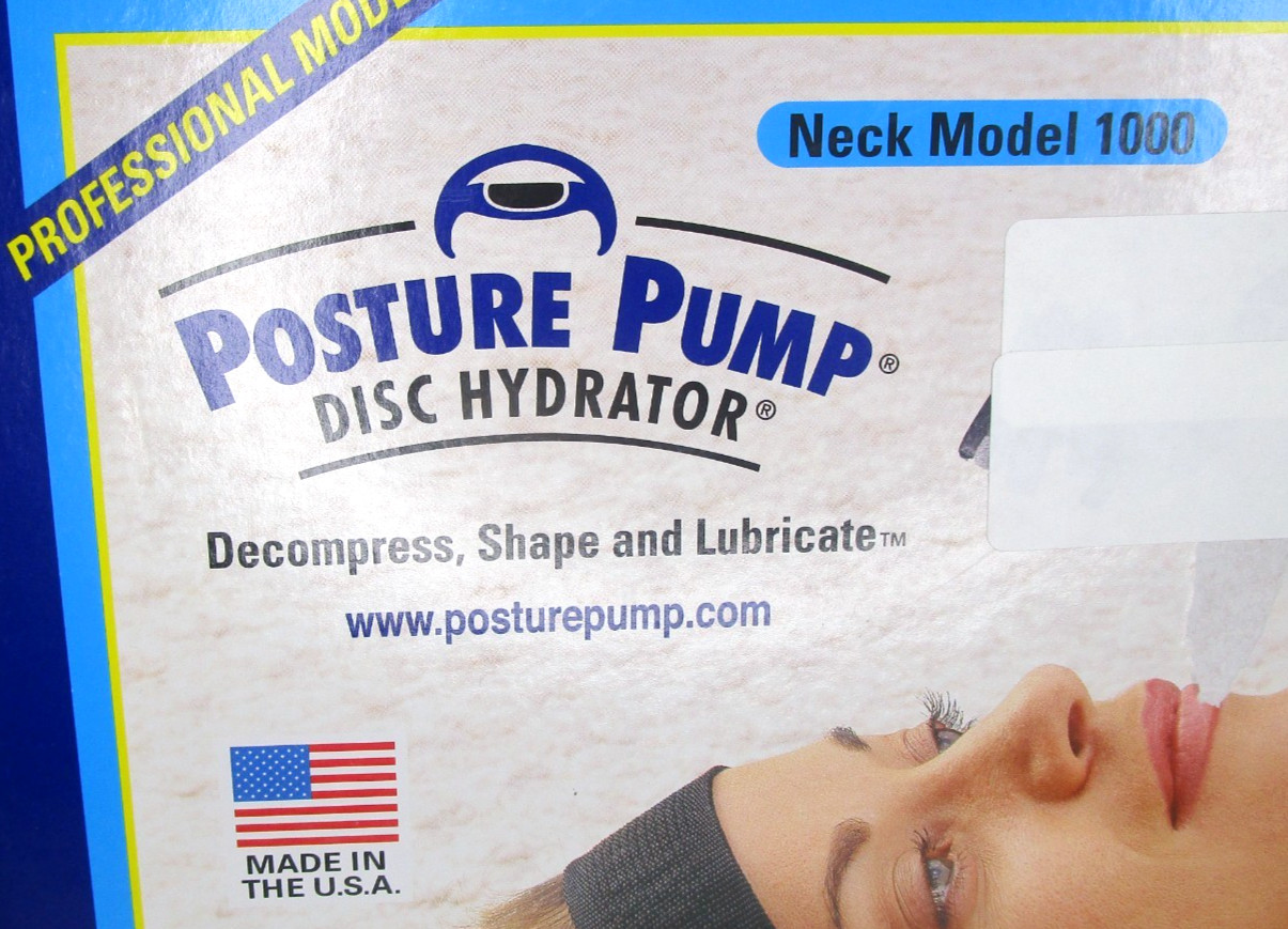 Posture Pump Model 1000 Neck Exerciser Cervical Disc Hydrator Complete w/Box