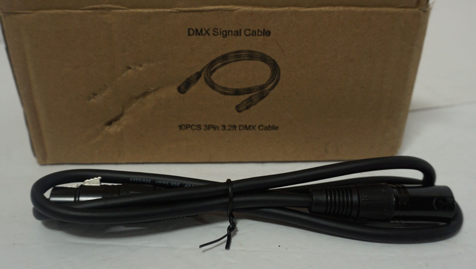 Lot of 10 DMX Signal Cables 3-Pin 3.2ft XLR Male to Female Stage Lighting Contro