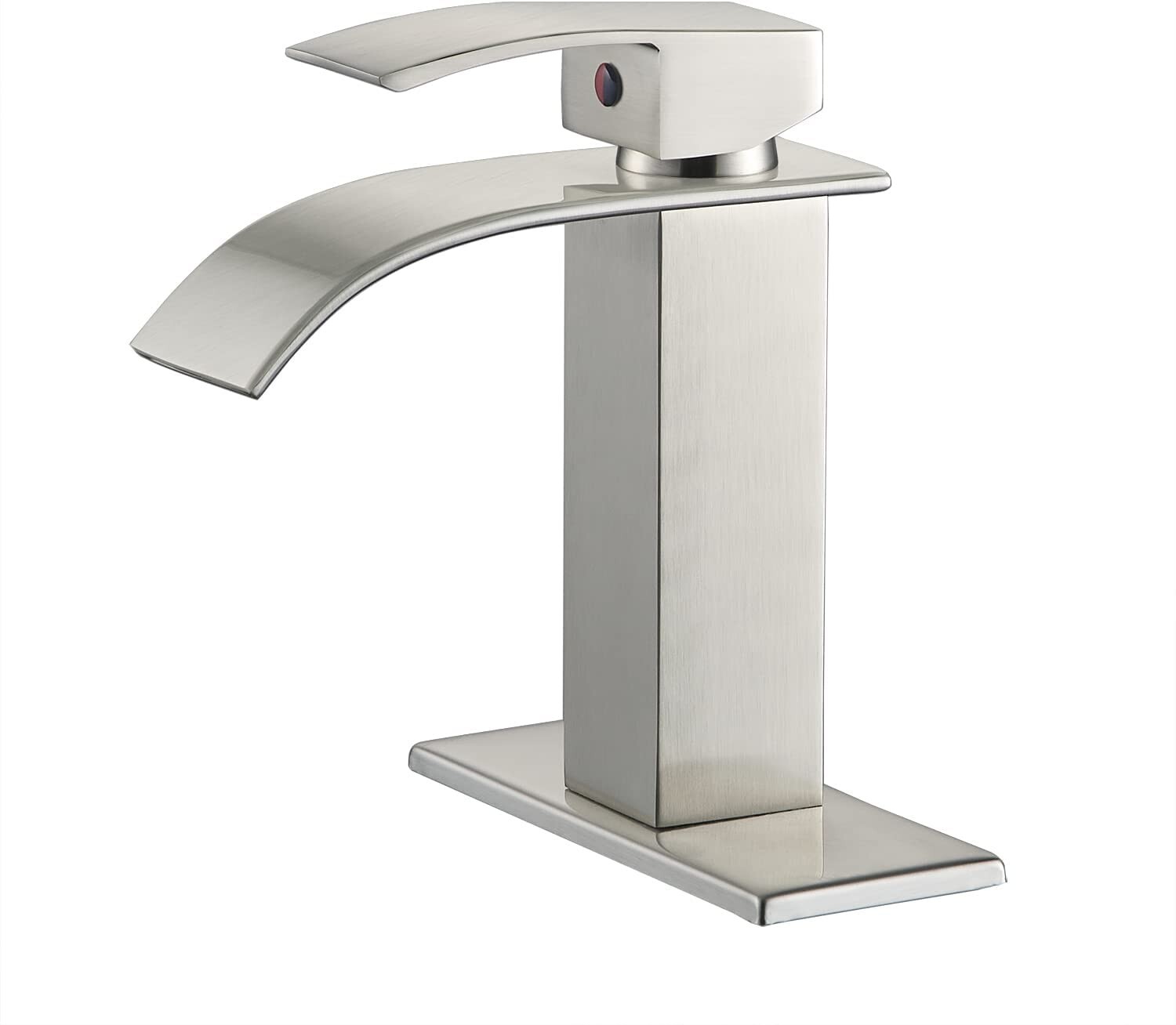 Waterfall Bathroom Sink Faucet Basin Lavatory Single Handle Mixer Tap W/6''Cover