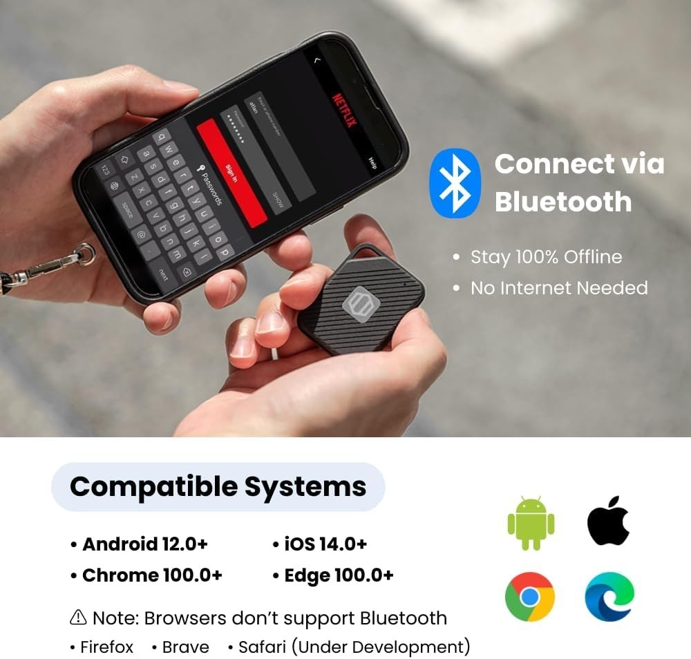 Offline Password Keeper – Secure Bluetooth Drive with 1,000 Credential Storage