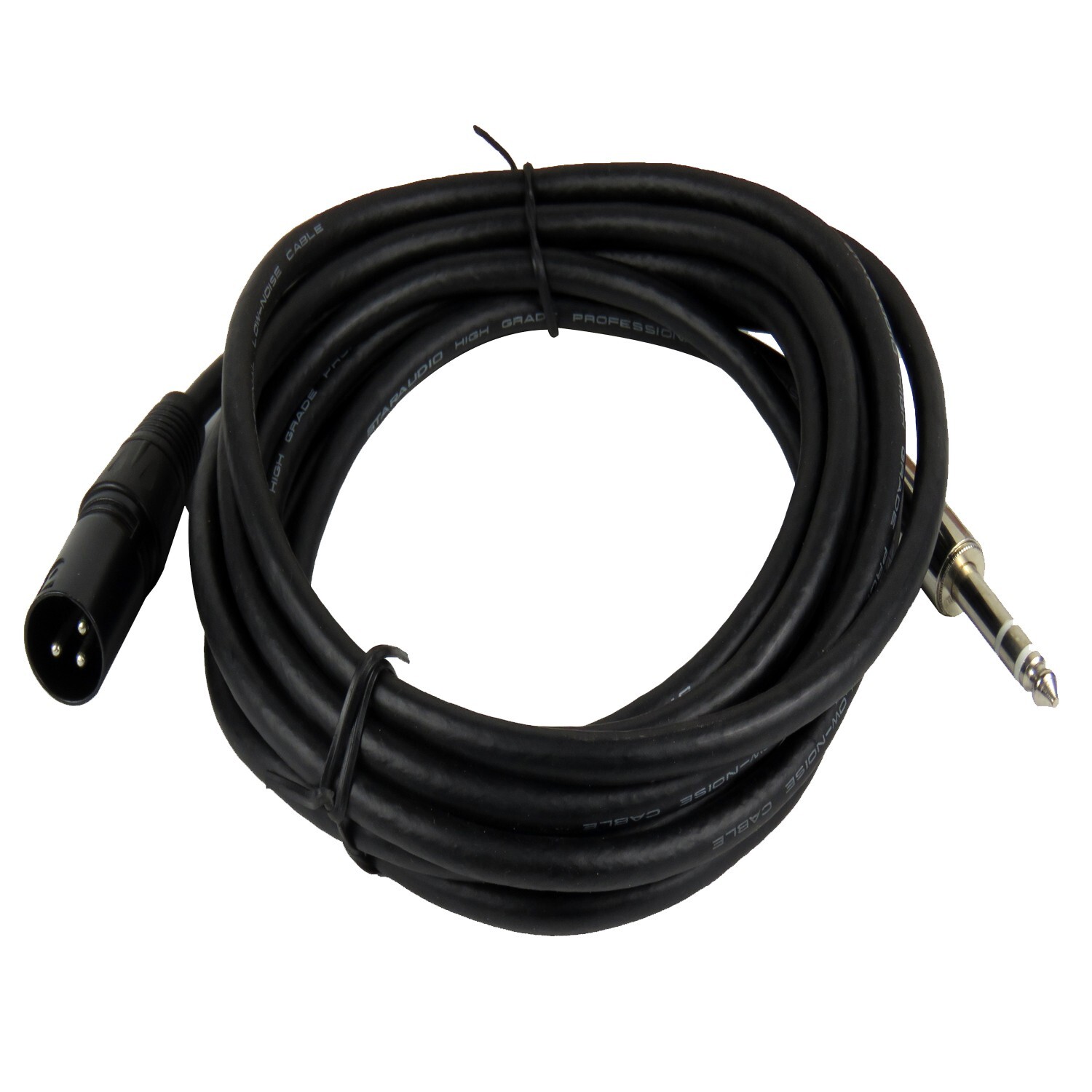 15FT XLR 3-Pin Male To 6.35mm 1/4" Stereo Mono Shielded PA DJ Speaker Cable Cord