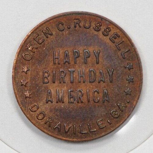 1976 Oren C. Russell Doraville Georgia American Bicentennial Token