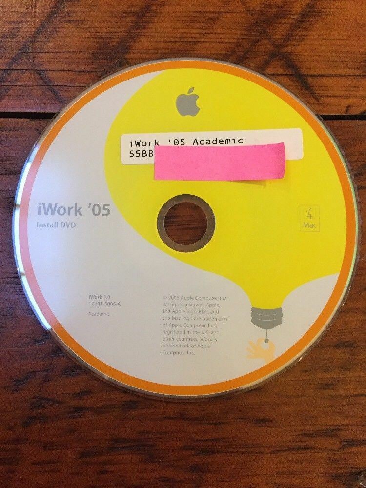 iWork 05 Academic Keynote 2 Pages Software Discs User Guides Macintosh Mac 2005