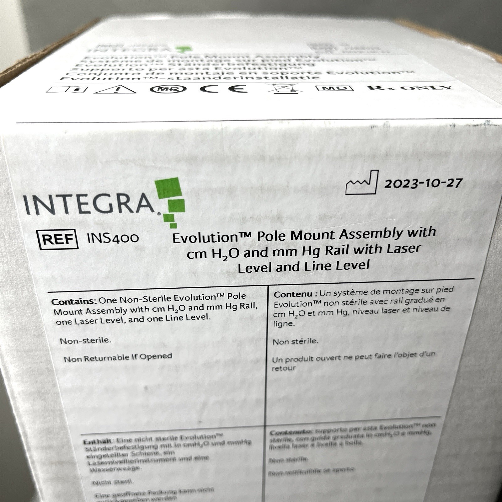 Integra Evolution Pole Mount Assembly w/ Laser Level INS400 for CSF Drainage Sys