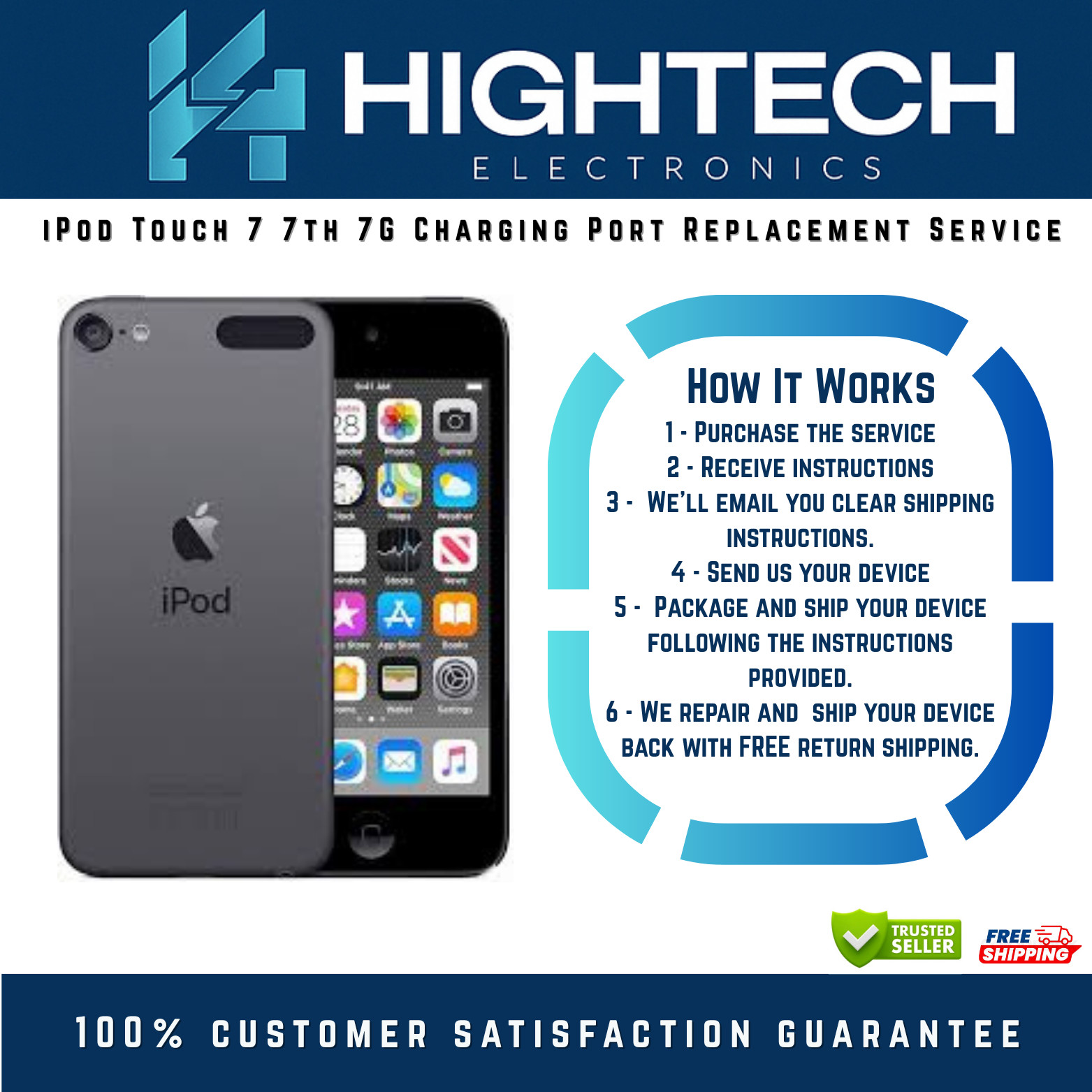 iPod Touch 7 Charging Port Replacement Service Repair