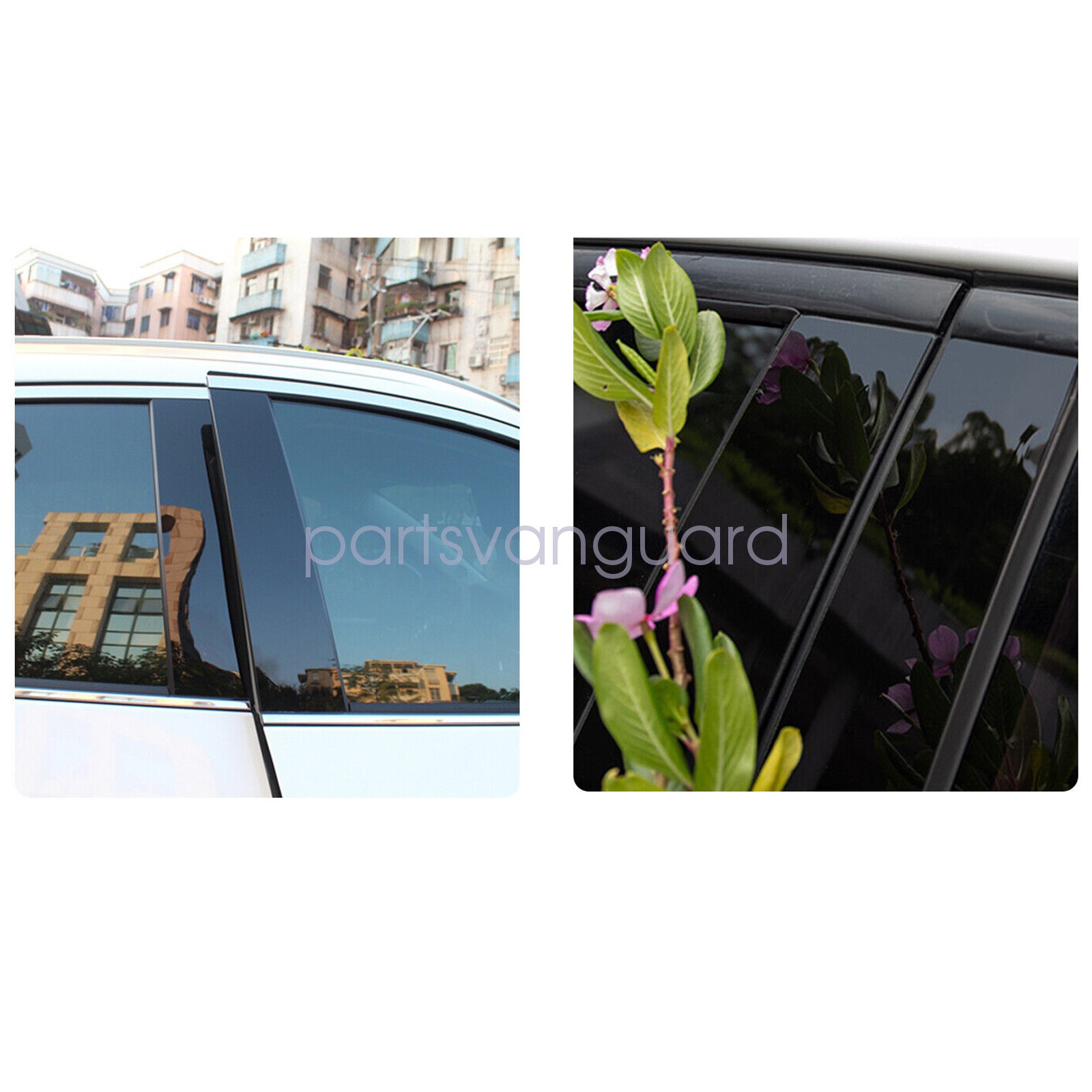 For 2014-2020 Chevy Impala Glossy Black Pillar Posts 6pcs Set Door Trim Cover ※