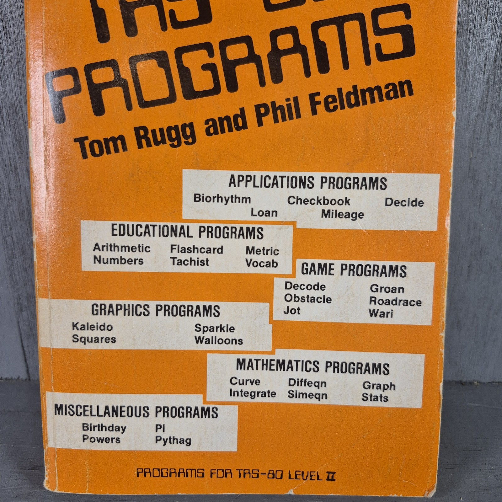 Radio Shack TRS-80 Programs Rugg Feldman 32 Basic Programs Level II Computer
