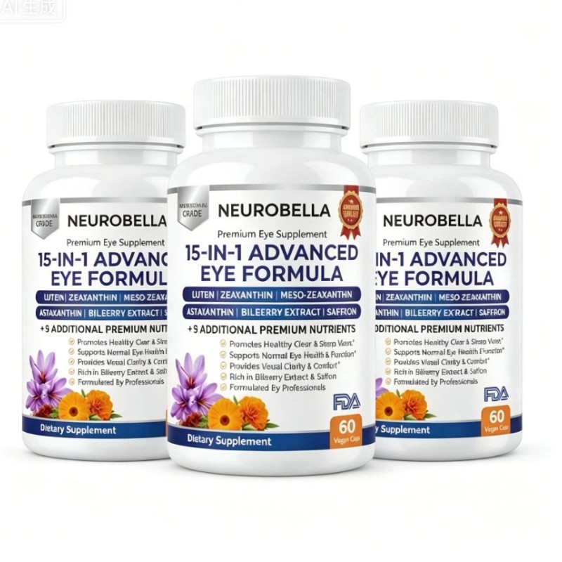 (3 PACK) Neurobella 15 in 1 Advanced Eye Formula - 15 in 1 Eye Formula,US STOCK