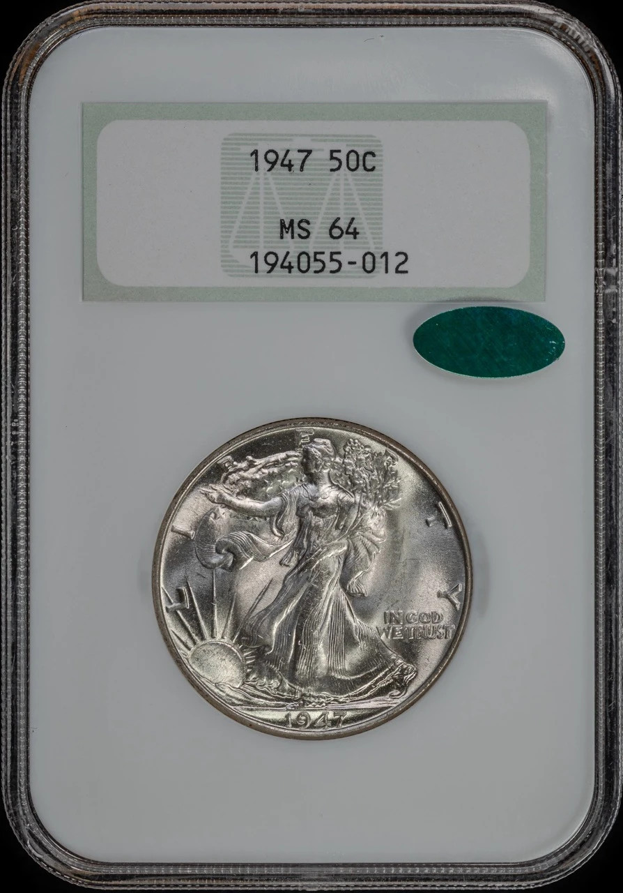 1947 Walking Liberty NGC MS-64 CAC