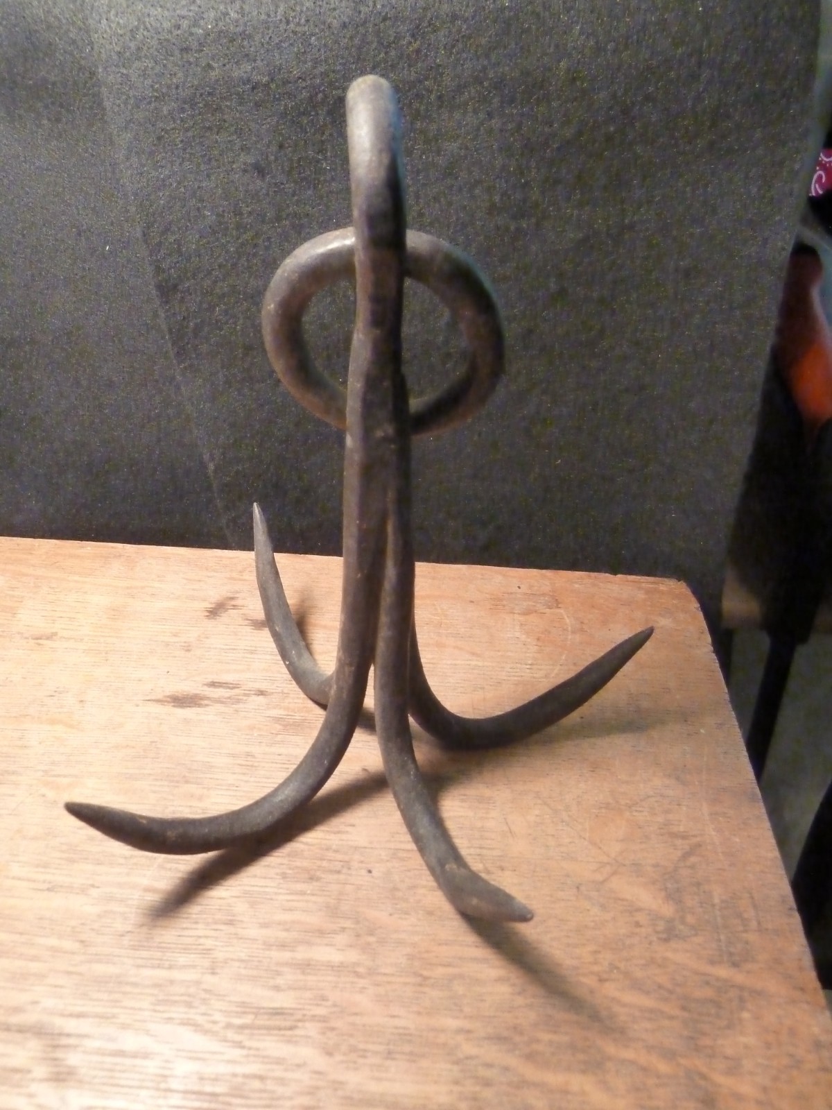 Large 4 Prong Steel Grappling Hook