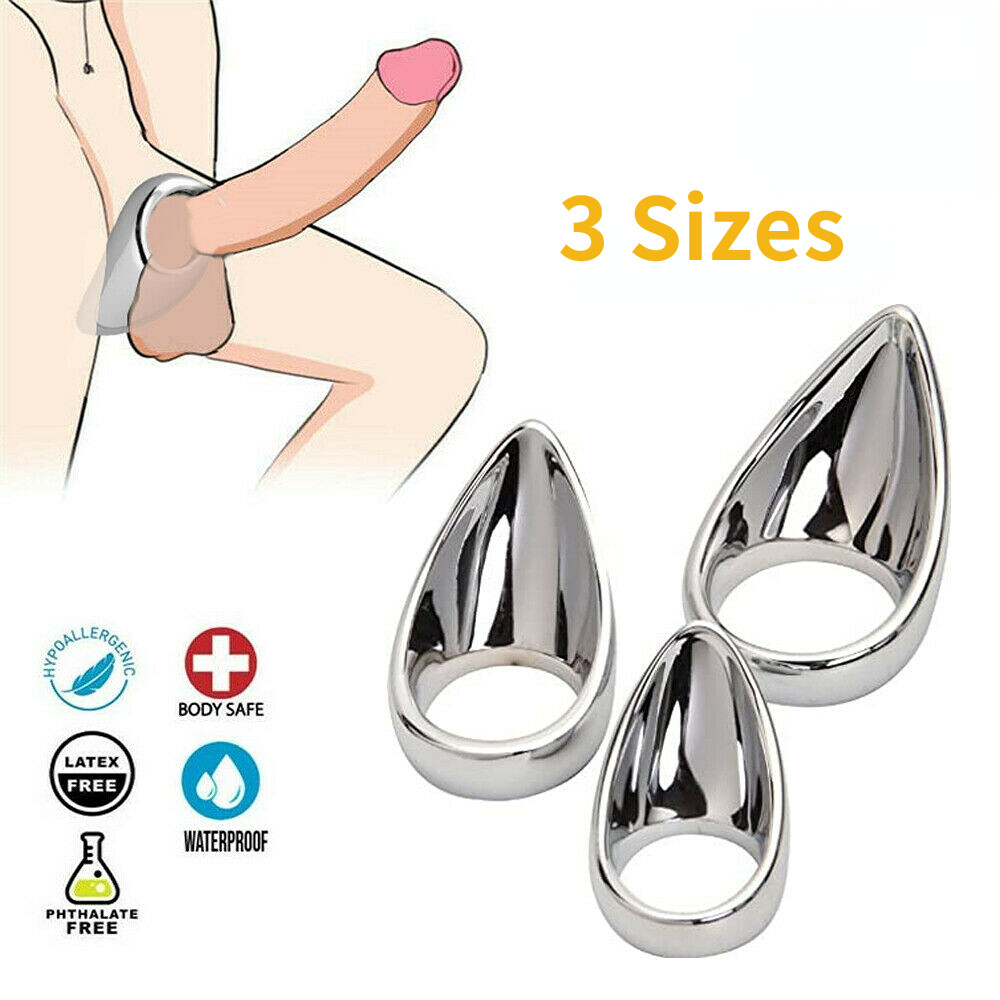 Penis Enlarger Erection Stay-Hard Metal Extender Ball Male Stretcher Ring Toys