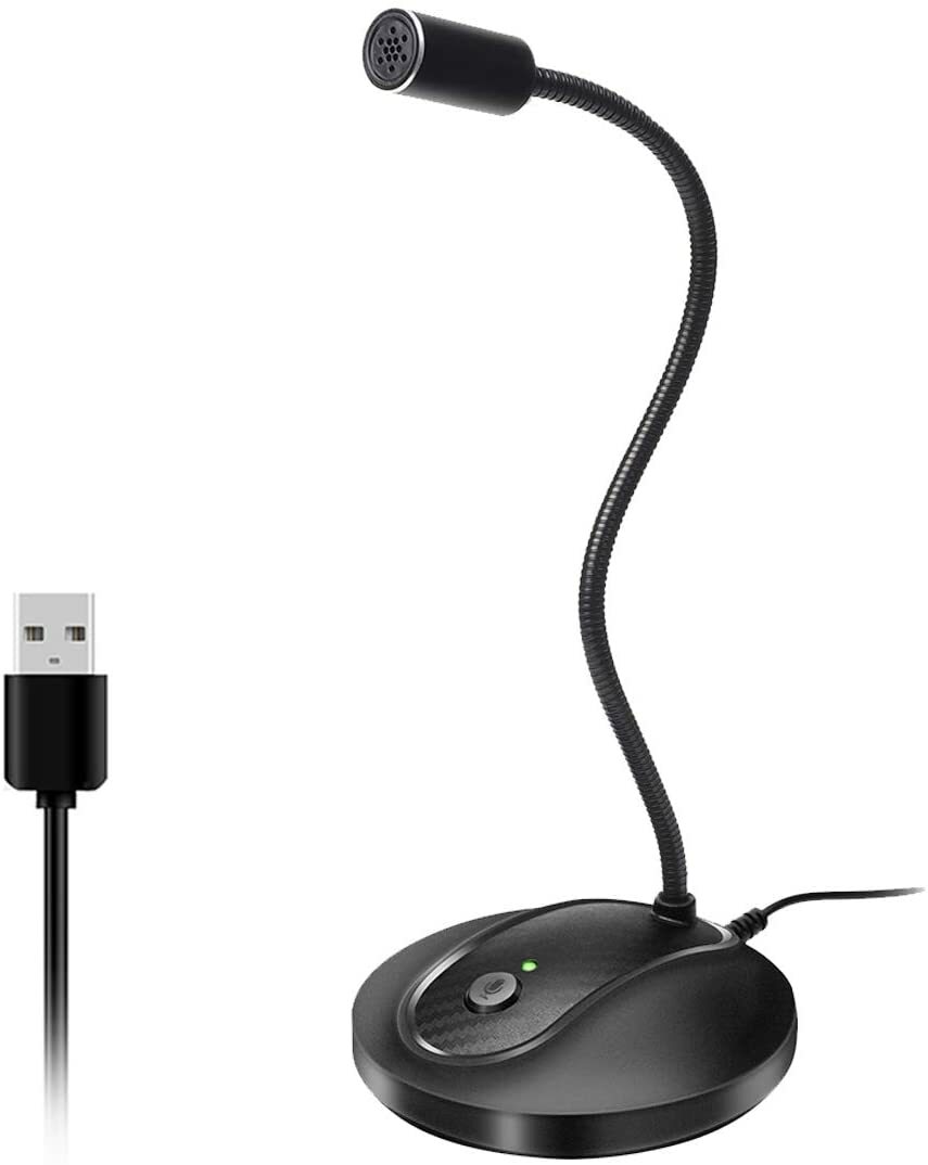 USB desktop microphone with mute button