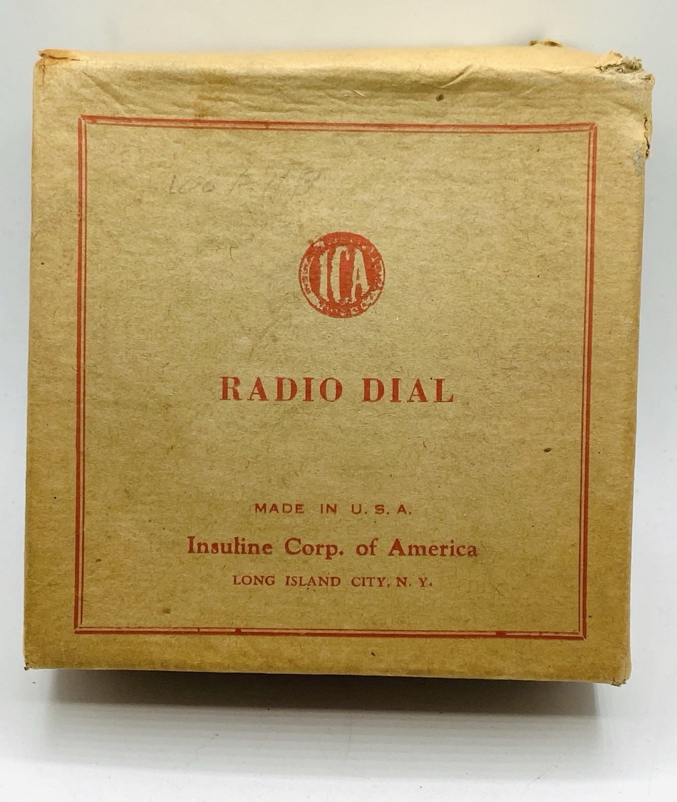 Vintage Large Knob Radio Dial Made In USA Insuline Corp. Of America S1