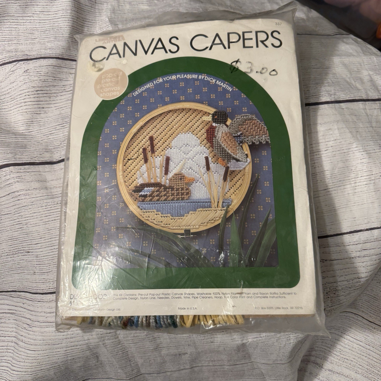 Leisure Arts Canvas Capers Duck Hoop Kit Designed By Dick Martin