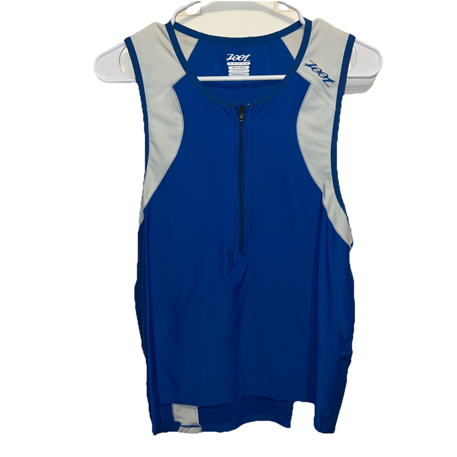 ZOOT TRI TOP ROYAL BLUE SINGLET SLEEVELESS MUSCLE TANK TOP TRIATHLON EXTRA LARGE