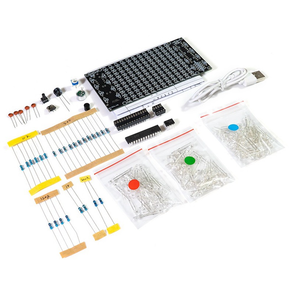 LED Music Spectrum DIY Kit, Electronic Music, Voice Control, Multicolor2383