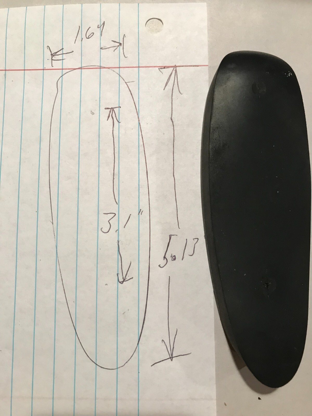 Hard Rubber Rifle Recoil Pad