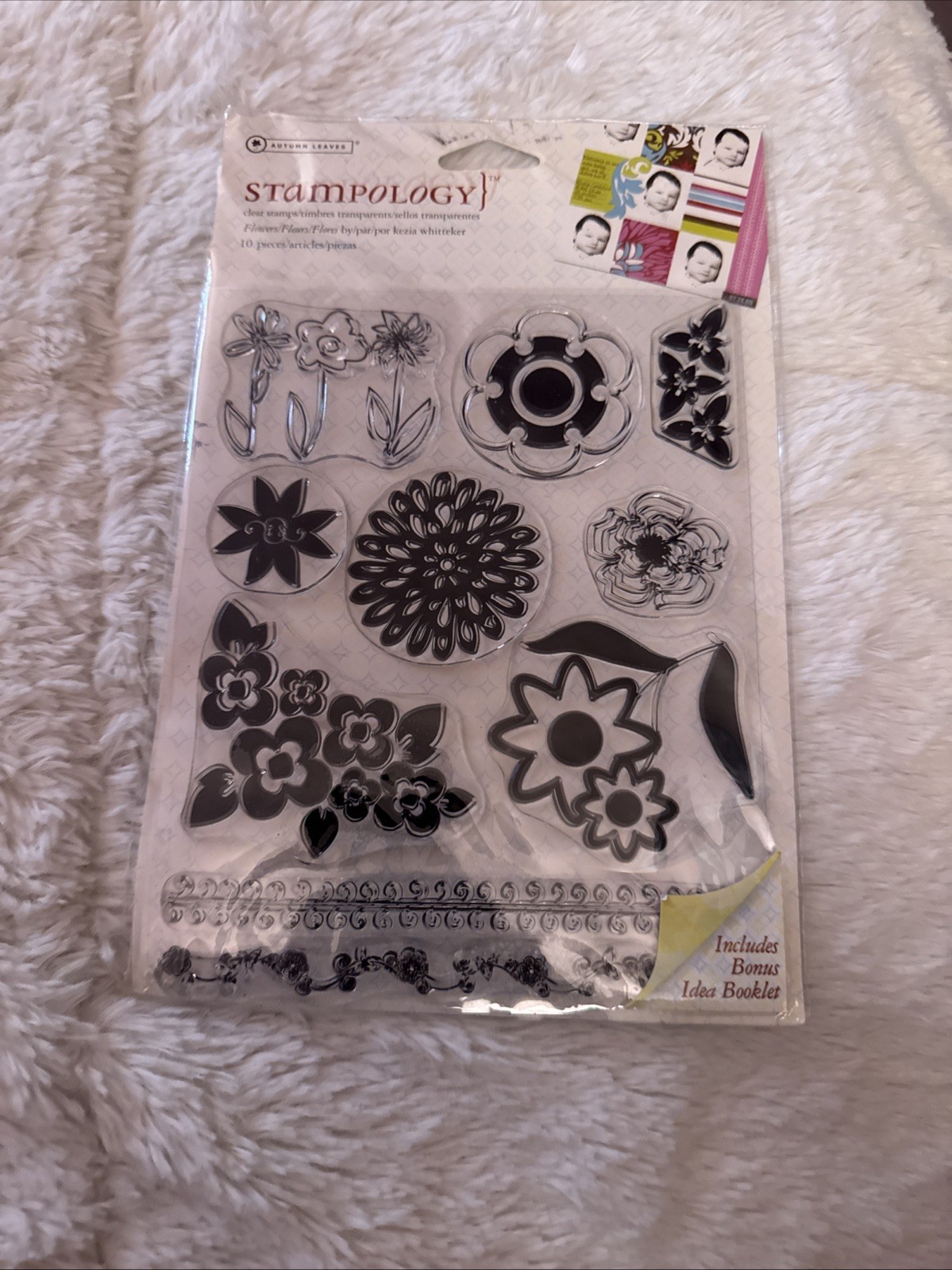 Stampology Flowers Clear Samps 12pc Cling Rubber by Autumn Leaves Crafts New
