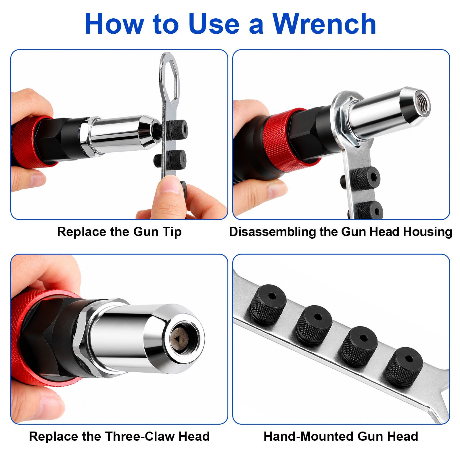 Electric Rivet Nut Gun Adapter for Cordless Drill Riveting Riveter Insert Tool