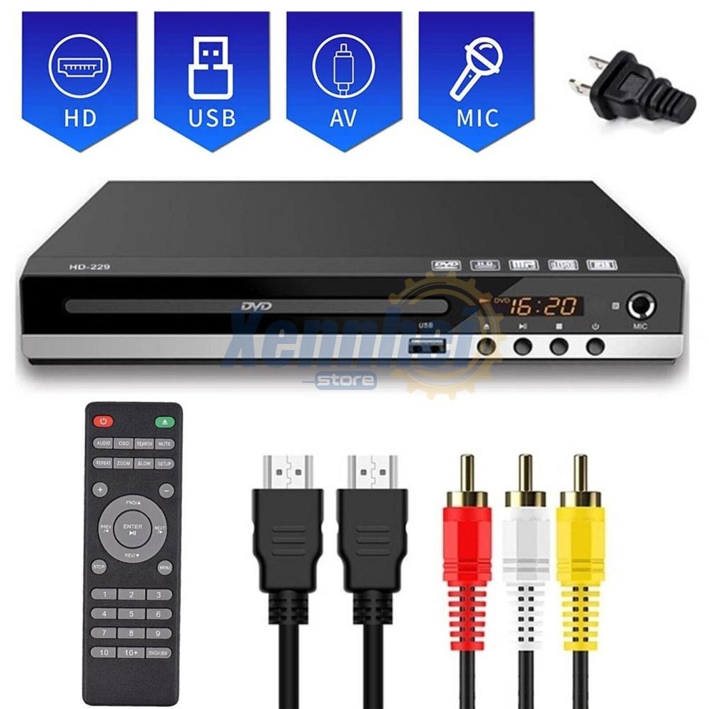 1080p DVD Player All Region Free DVD CD USB Player with HD+RCA Output US C7N0 US