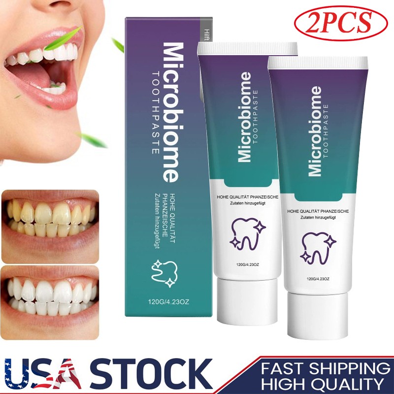 2 PCS Microbiome Mint Flavor Gum Toothpaste Cleaning Toothpaste Sensitive Teeth
