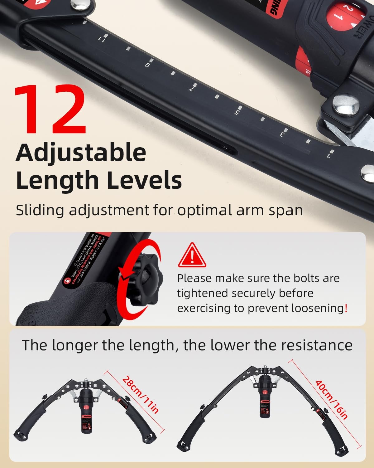 Twister Arm Exerciser, Enhanced Hydraulic Power Chest Expander for Men Women,...