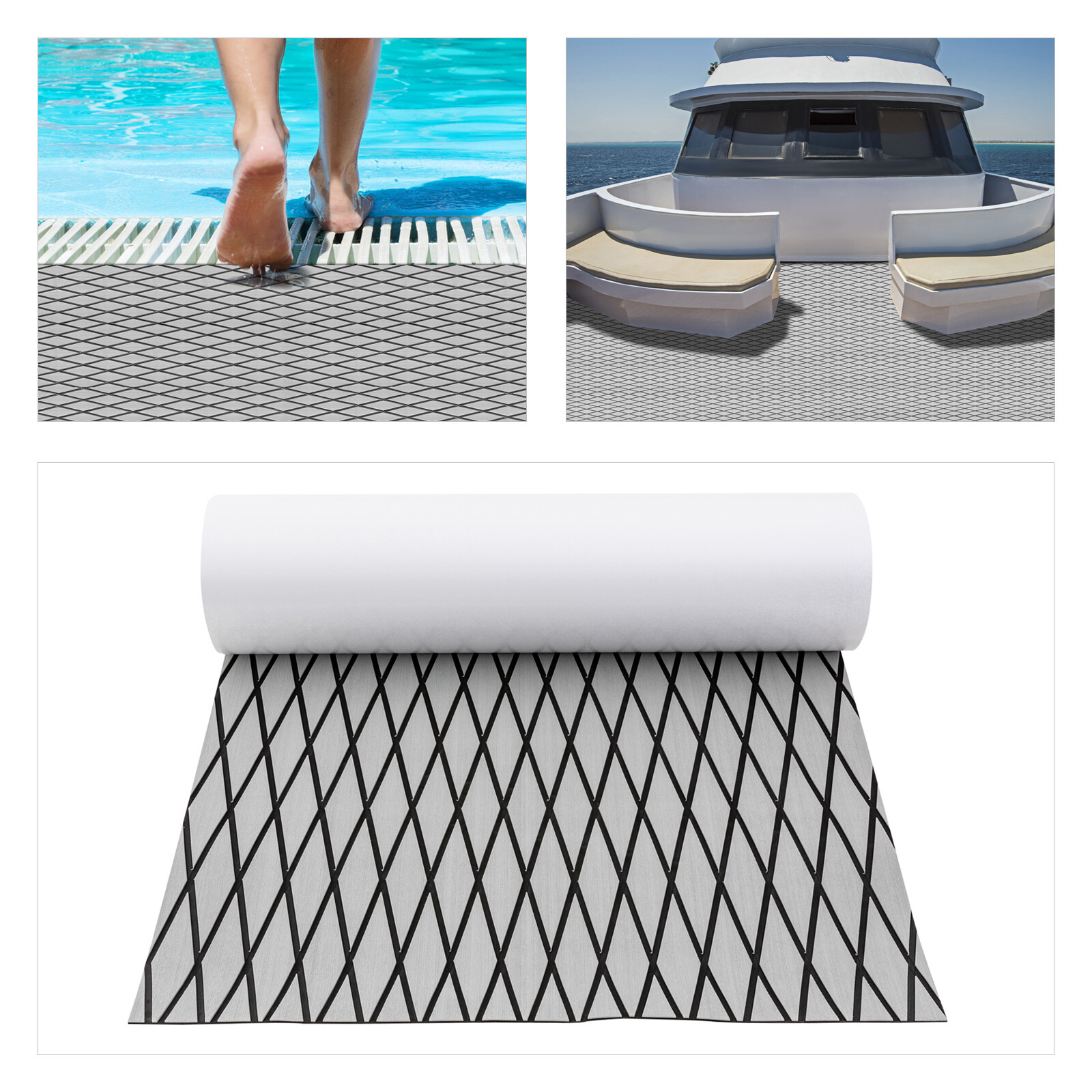 Diamond Blocks EVA Foam Boat Flooring Faux Teak Marine Yacht Decking Sheet Mat