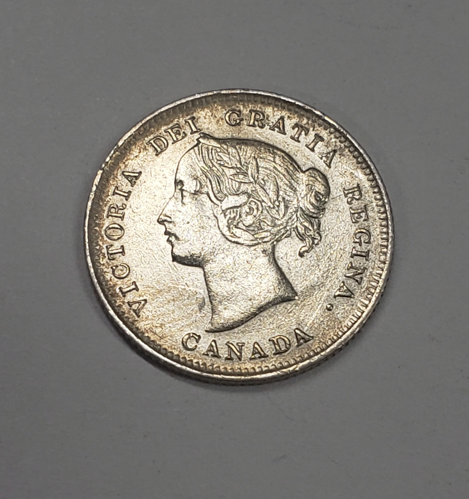 1899 Canada 5 Cents .925 Silver NICE DETAILS Canadian Coin KM 2 - FREE SHIPPING