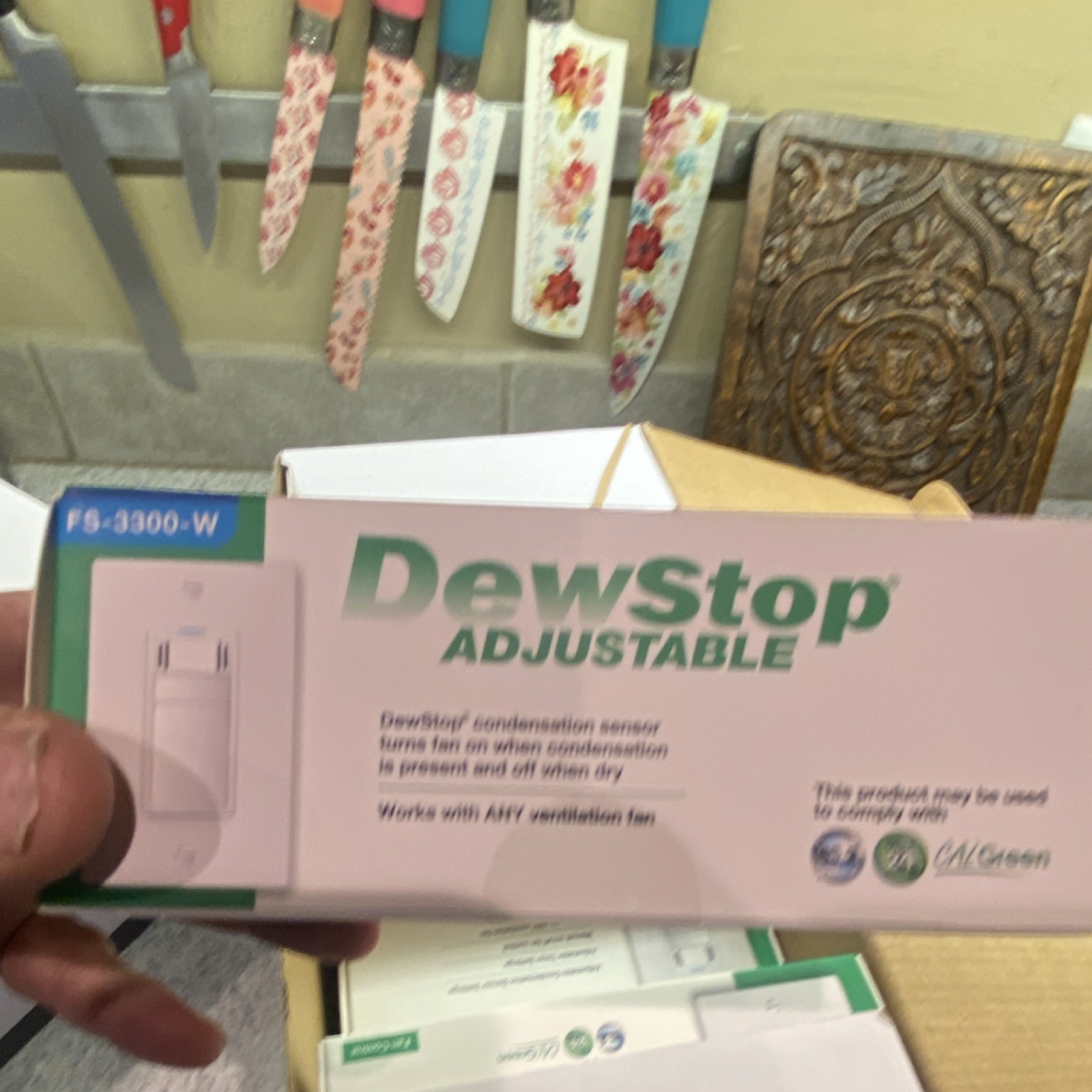 DewStop FS-3300-W Condensation Sensor Switch White for Ventilation Fan