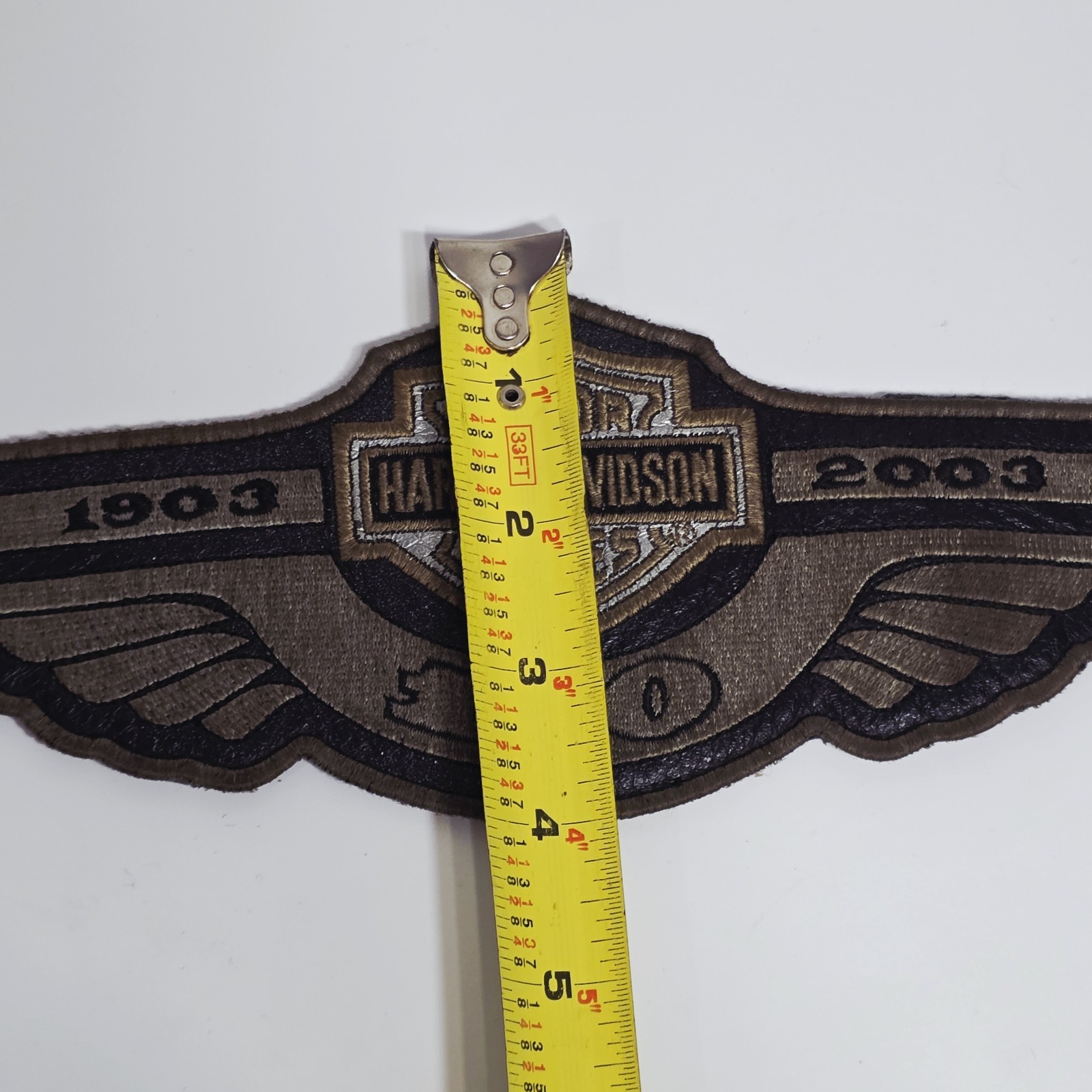 Harley Davidson Motorcycles 100 Year Anniversary Patch 1903 2003 10 inch
