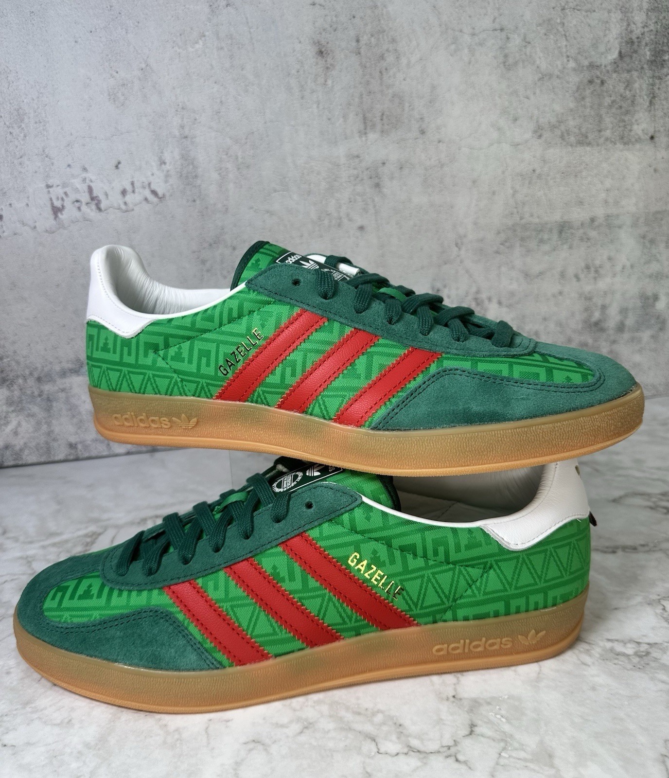 Adidas Gazelle Indoor IH9647 Green Red Mexico, Men's Sneaker FIFA