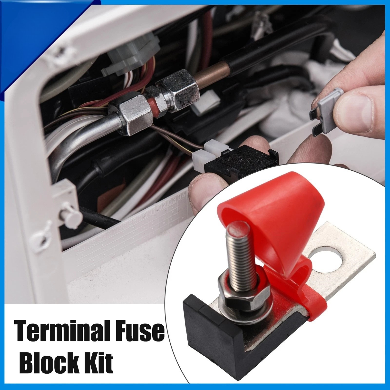 Boat Electrical System 2Pcs 300A Battery Fuse Terminal Block Kit Installation