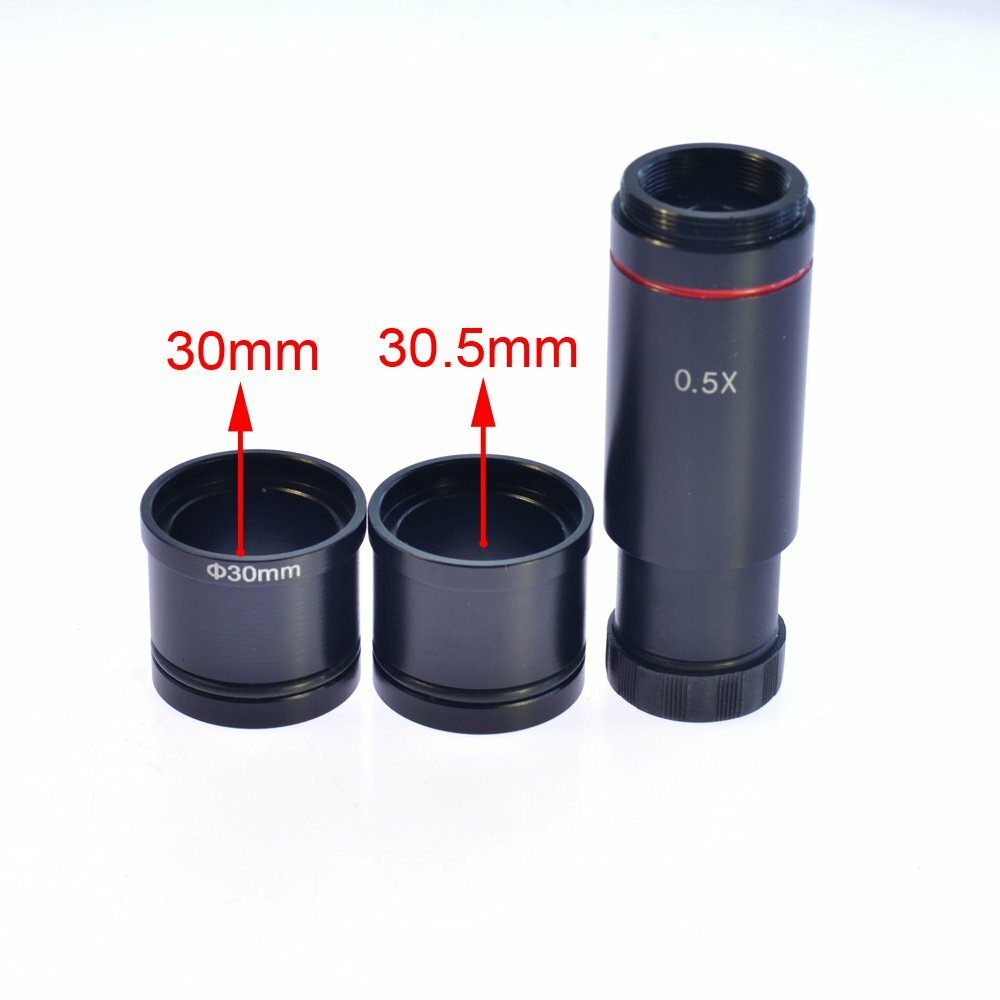 0.5X C-Mount 30/30.5mm Adapter Ring Electronic Eyepiece CCD Camera f Microscope